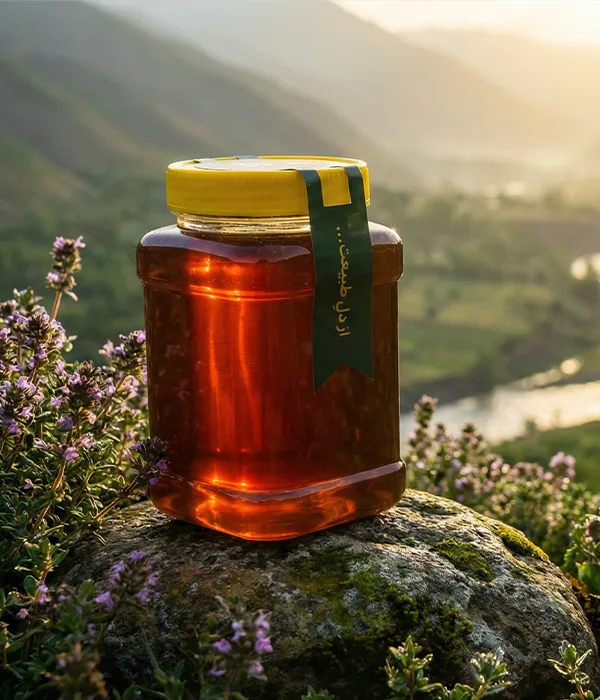 شیشه عسل طبیعی آویشن طالقان هانی24 درمانی