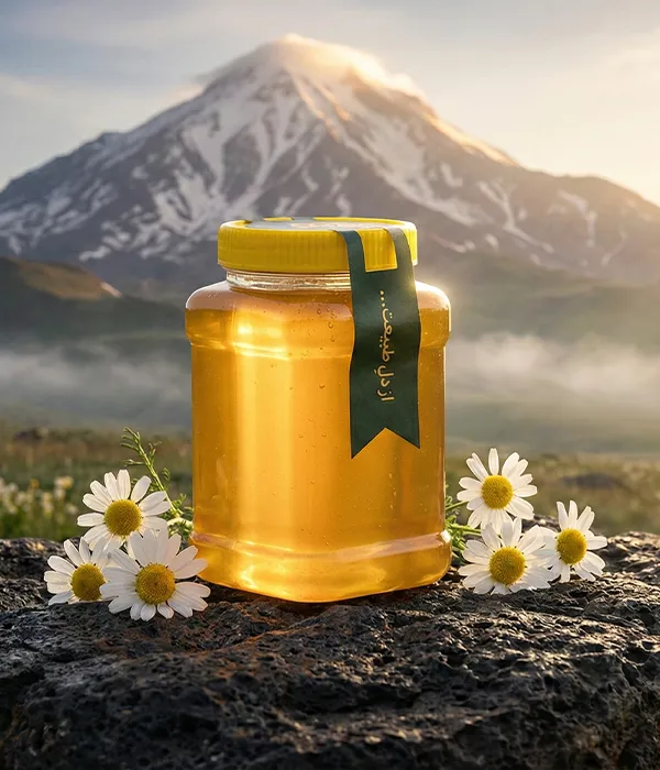 شیشه عسل طبیعی بابونه سبلان هانی24