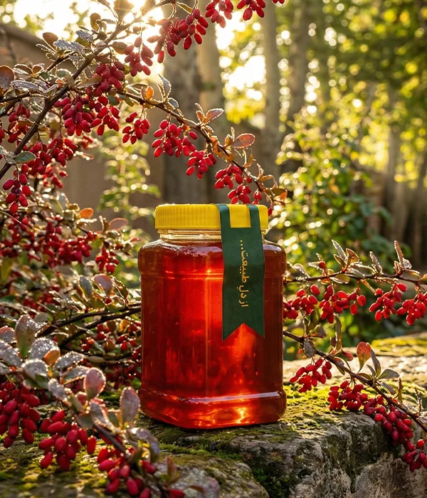 شیشه عسل طبیعی زرشک خوانسار هانی24 ملس