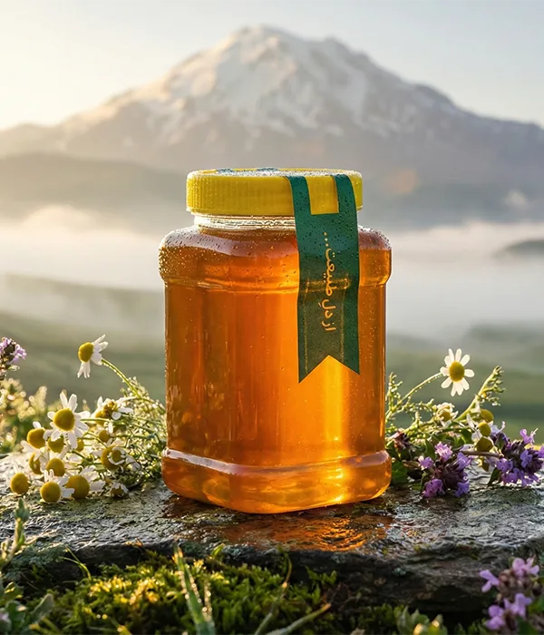 شیشه عسل طبیعی چهل گیاه اردبیل هانی24
