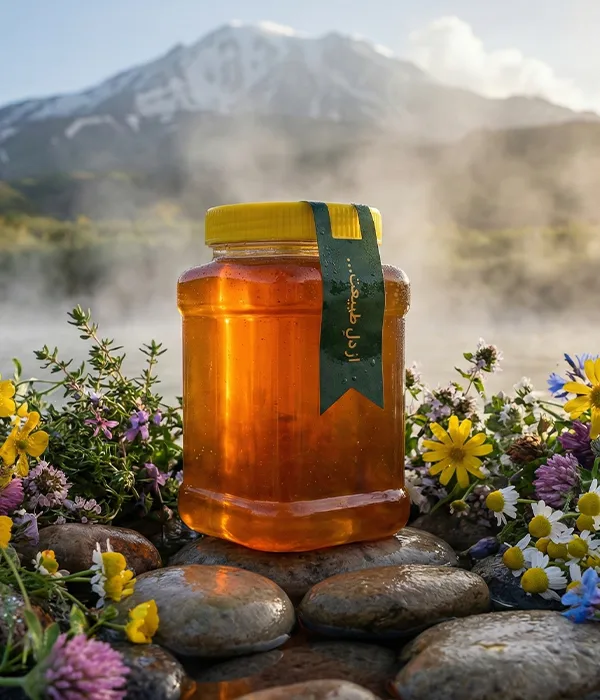 شیشه عسل طبیعی چهل گیاه سرعین هانی24