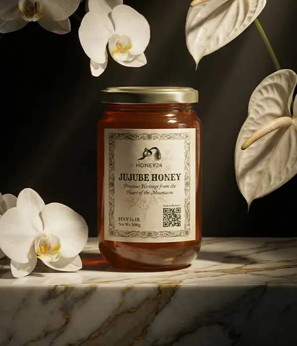 شیشه عسل کنار (سدر) کف‌دار و طبیعی