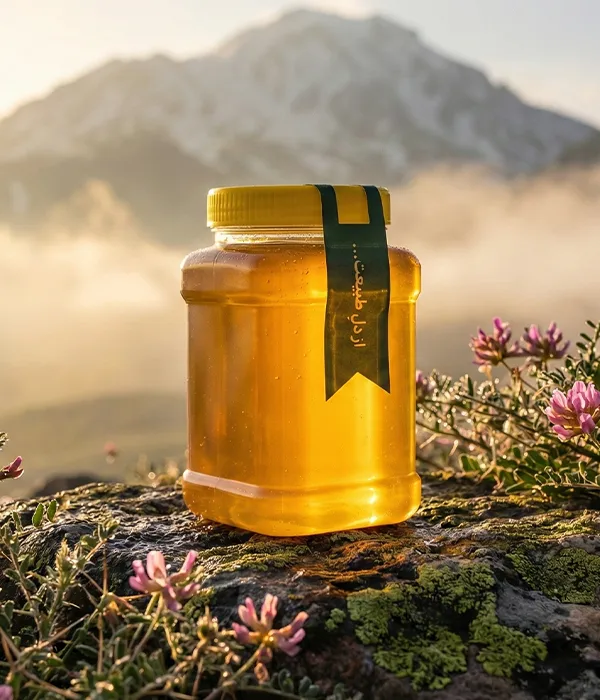 شیشه عسل طبیعی گون اردبیل هانی24